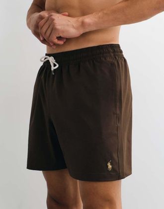 Polo Ralph Lauren Boxer da bagno da viaggio color noce moscata-Marrone