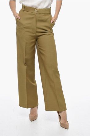 Khaite Pantaloni 4 Tasche Cropped Fit in Misto Lana taglia 38