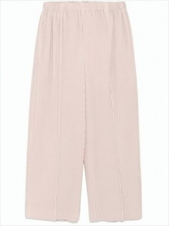 Homme Plissé Issey Miyake Pleated Wide-Leg Trousers With Elastic Waistband