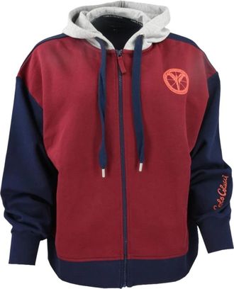 Carlo Colucci Zip-through Jas - Dames - Vesten met rits - Rood - 2XL - Hoodies & sweatvesten