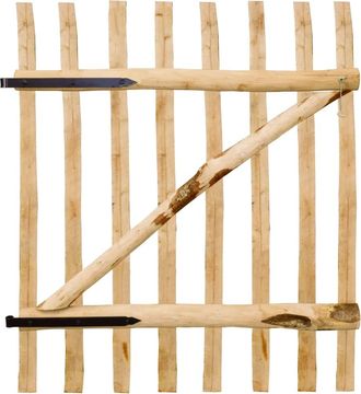 vidaXL Puerta Para Valla Madera De Avellano 100x120cm Vidaxl