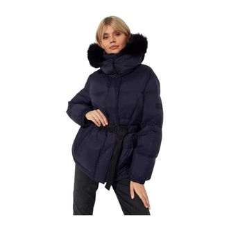 Yves Salomon Dames, Jassen, Blauw, Maat: XL Polyamide