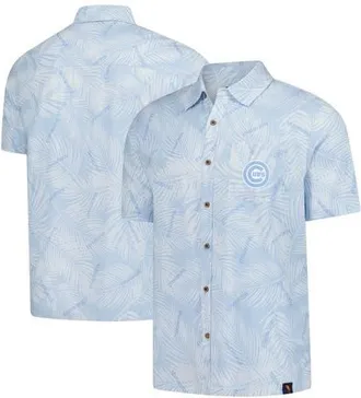 Margaritaville Mens Margaritaville Blue Chicago Cubs Linen Party Button-Up Shirt at Nordstrom, Size Medium