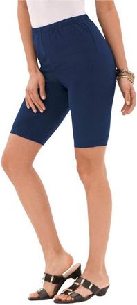 Roaman's Plus Size Everyday Essential Stretch Bike Shorts in Navy at Nordstrom, Size Small