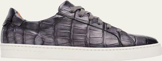 Magnanni Mens Saeta Matte Alligator Low-Top Sneakers