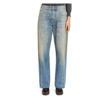 Maison Margiela Straight Jeans, female, Blue, Size: W29 Washed 5-Pocket Jeans