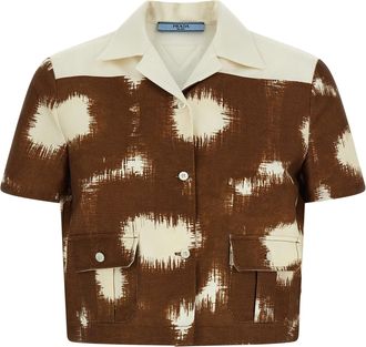 Prada Brown Cotton Womens Blouse