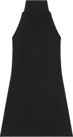 Courr&egrave;ges A-lijn jersey jurk - Dames - Korte kleedjes - Zwart - L - Kleedjes