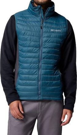 Columbia Mens Powder Pass Hybrid Padded Vest for Men 2126111 - Blue - Size X-Large