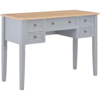 vidaXL Scrivania Grigia 109,5x45x77,5 cm in Legno - Vidaxl