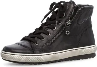 Gabor 73.754 Zip High Top Sneaker in Black at Nordstrom, Size 7.5Us