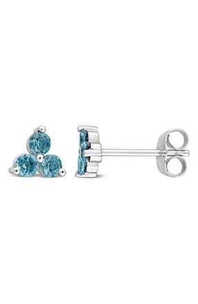 Delmar 10K White Gold London Blue Topaz Stud Earrings at Nordstrom Rack