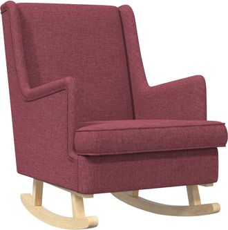 vidaXL Mecedora Rojo Vino 62 X 80 X 85 Cm Tela Vidaxl