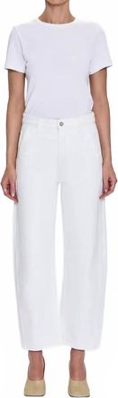 Pistola Denim Beau Bowed Straight Jeans In Paper White