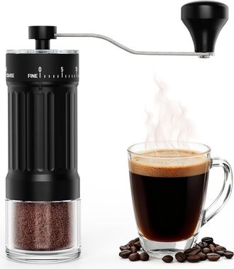 No Brand Molinillo De Caf&eacute; Manual Con Muelas De Cer&aacute;mica - 40 Ajustes De Molienda Precisos - Para Prensa Francesa, Vertido Manual, Cafetera Moka Y Otros M&eacute;todo