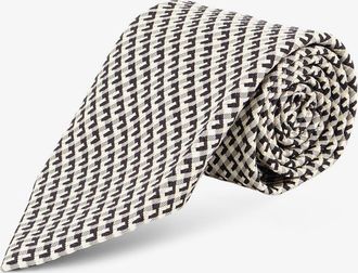 Tom Ford Cravatta in seta con motivo geometrico - TOM FORD - gender_Man
