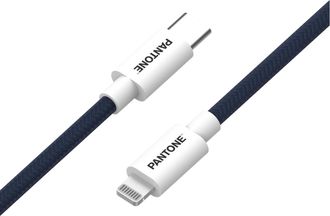 Pantone Pt-ctl002-5n Cable De Conector Lightning 1,5 M Azul, Blanco