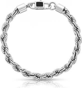 Mr.Ettika Mens Classic Silver Rope Bracelet at Nordstrom