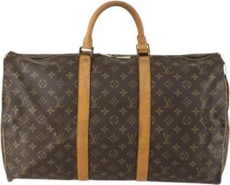 Louis Vuitton Pre-owned Keepall tas - unisex - Vintage Weekendtas - Bruin - ONE Size - Leer - Vintage