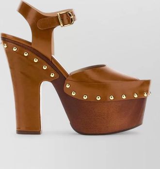 Chlo&eacute; leather meret clogs