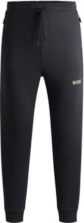 BOSS logo-print track pants - men - Cotton/Recycled Polyester - M - Black