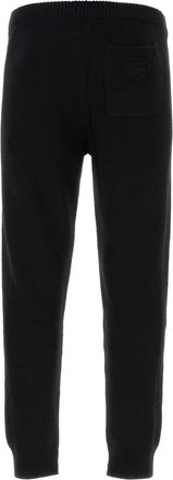 Prada Mens Wool Blend Trousers Black Virgin Cashmere