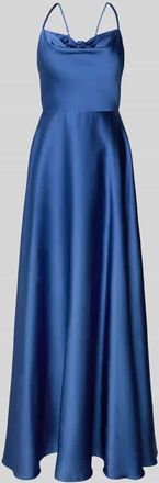 Laona Abendkleid mit Wasserfall-Ausschnitt in Bleu, Größe 32