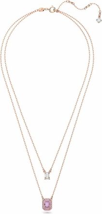 Swarovski Millenia Gelaagde Ketting Octagon Geslepen - Dames - Kettingen - Roze - ONE Size - Accessoires