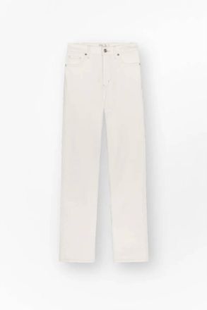 Frame Denim Womens Le Sleek Straight Jeans In Au Natural Clean Raw After