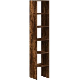 vidaXL Vidaxl - Bookcases 2 pcs Stackable Smoked Oak 30x30x80 cm Engineered Wood