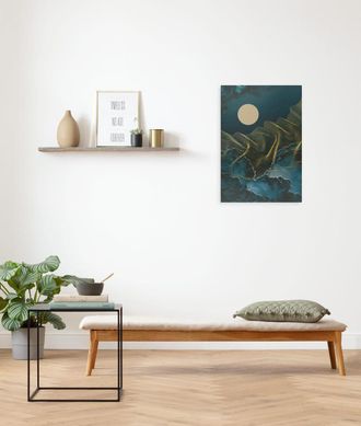 Komar Leinwandbild »Moon Waves - Grösse 40 x 60 cm« Natur 1 Stk. tlg. Keilrahmenbild mi Echtholzrahmen