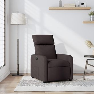 vidaXL Sill&oacute;n Reclinable De Tela Marr&oacute;n Oscuro Vidaxl
