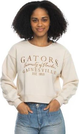 ZooZatZ Womens ZooZatz Tan Florida Gators Cropped Crewneck Sweatshirt at Nordstrom, Size X-Large