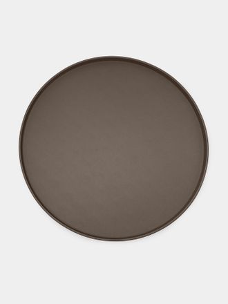 Giobagnara Polo Utopia Leather Round Tray (31in/79.5cm)