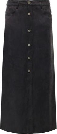 Pinko Pinko - Gioveretto Midi Rok - Dames - Rokken - Zwart - Maat: L Viscose