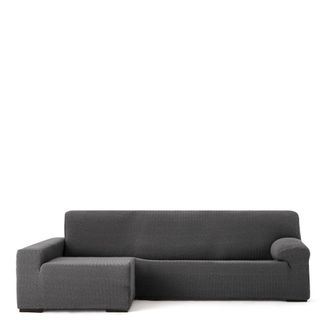 Eysa Funda de sof&aacute; chaise longue izquierda gris oscuro 250 - 360 cm