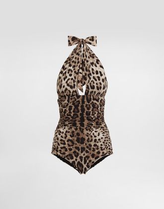 Dolce & Gabbana Intero Scollato - Woman Swimwear Animal Print Jersey 1