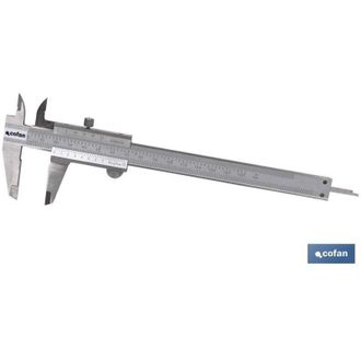 cofan Calibre Pie De Rey Acero Inoxidable 0-150, Pie De Rey O Calibre En Acero Inoxidable. Para Mediciones De Objetos Relativamente Peque&ntilde;os, Permite Medir 