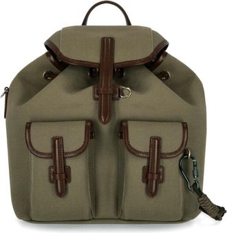 Max Mara Popoli Rugzak - Dames - Rugzakken - Groen - ONE Size - Katoen - Tassen