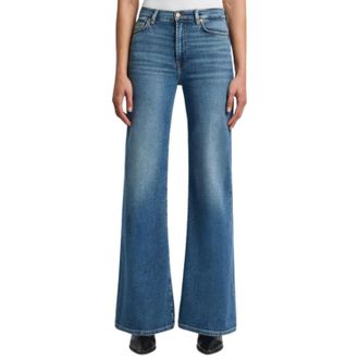 7 For All Mankind Womens Luxe Vintage Ultra High Rise Jean In Sea Level