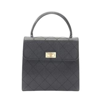 Chanel Pre-owned Vintage Handtas - Dames - Pre-owned - Zwart - Maat: ONE Size Leer