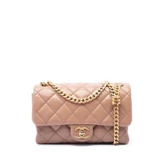 Chanel Pre-owned Vintage Quilted Crossbody Bag - Dames - Pre-owned - Bruin - Maat: ONE Size Leer