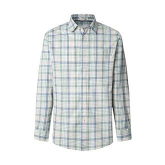 Pepe Jeans London Moderne Casual Overhemd Aitor Geruit Ontwerp - Heren - Casual Overhemden - Groen - L - Katoen - Overhemden