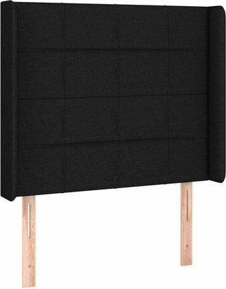 vidaXL Cabecero Con Led De Tela Negro 103x16x118/128 Cm Vidaxl