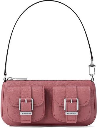Michael Kors Zoe Small Convertible Pouchette Womens Handbags Rosewood : SM, Leather/Polyester