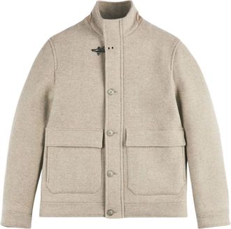 Fay Jassen, Heren, Beige, XL, Wol, Bomber In Resca Di Lana