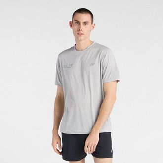 New Balance Uomo London Edition RC Essential T-Shirt in Grigio, Poliestere, Taglia XL