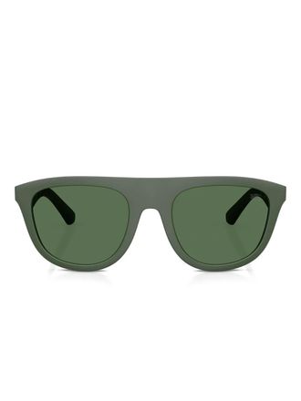 Burberry Sunglasses rectangle-frame sunglasses - men - Acetate - 54 - Green