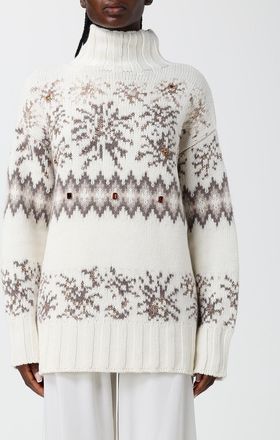 Fabiana Filippi Dolcevita in lana, seta e cashmere con lavorazione jacquard