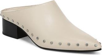 Vince August Studded Leather Mule in Moonlight at Nordstrom, Size 7.5